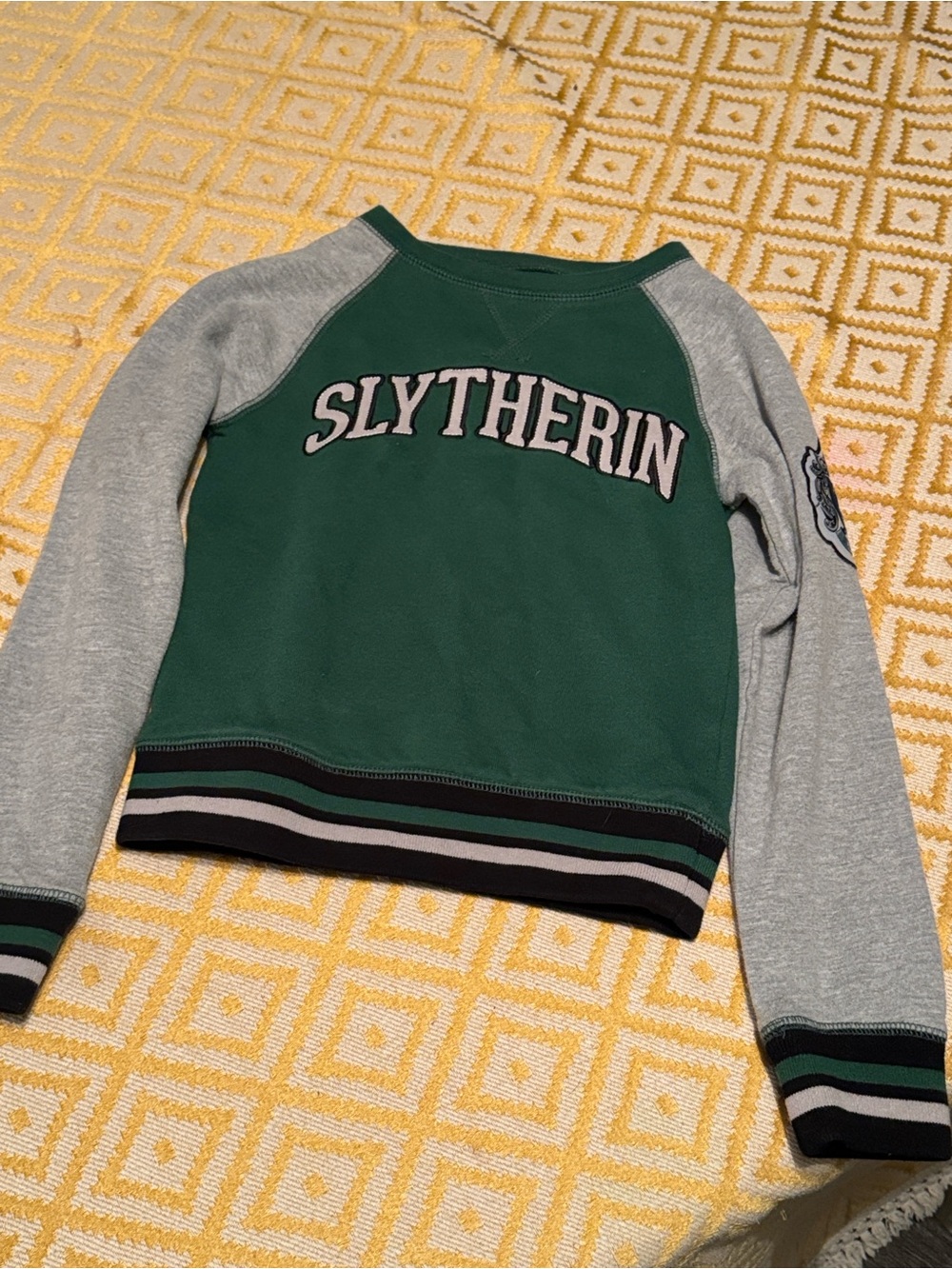 Warner Bros. Harry Potter Kids Dark Green Crewneck Sweatshirt Slytherin